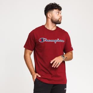 Champion Script Logo Crewneck Tee vínové