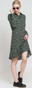 EDITED Lucilla Dress černé / zelené / bílé