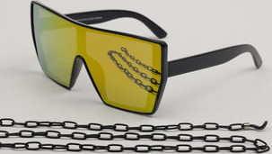 Urban Classics 102 Chain Sunglasses černé / žluté
