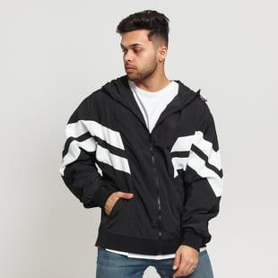 Urban Classics Crinkle Panel Track Jacket černá / bílá