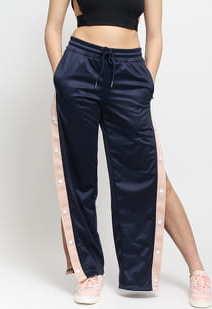 Urban Classics Ladies Button Up Track Pants navy / světle růžové