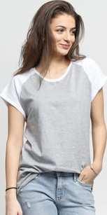 Urban Classics adies Contrast Raglan Tee melange šedé / bílé