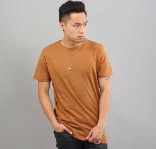 Urban Classics Shaped Long Tee hnědé