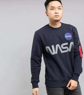 Alpha Industries NASA Reflective Sweater navy