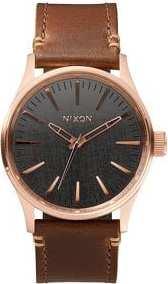 Nixon Sentry 38 Leather hnědé / bronzové
