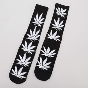 HUF Plantlife Crew Sock černé / bílé