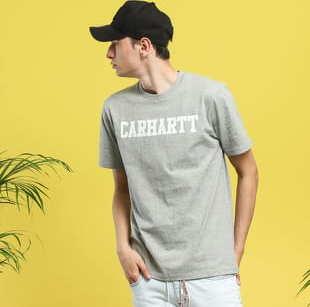 Carhartt WIP College Tee melange šedé