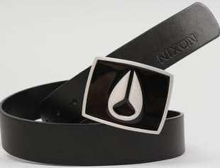 Nixon Enamel Icon Belt II černý / stříbrný