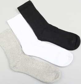 Urban Classics Sport Socks 3-Pack černé / bílé / šedé 35-38
