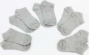 Urban Classics No Show Socks 5-Pack šedé 47-50