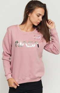 Alpha Industries NASA PM Sweater Wmn růžová / stříbrná