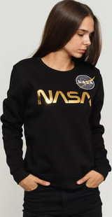 Alpha Industries NASA PM Sweater Wmn černá / zlatá