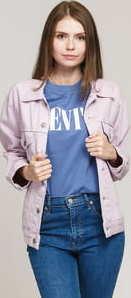 Levi's ® W Exboyfriend Trucker světle fialová