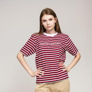 Tommy Hilfiger CN Tee SS Stripe bílé / navy / červené