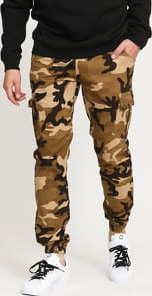 Urban Classics Camo Cargo Jogging Pants 2.0 camo béžové / hnědé