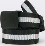 Urban Classics Centre Stripe Belt černý / bílý