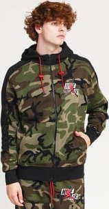 Jordan M J JMC Camo Fleece FZ camo zelená