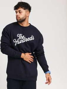 The Hundreds Forever Slant Logo Crewneck navy