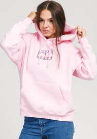 TOMMY JEANS W Outline Flag Hoody růžová