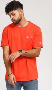 Champion Small Script Logo Crewneck Tee tmavě oranžové
