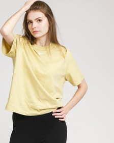 Nike W NSW Essential Top SS BF žlutozelené