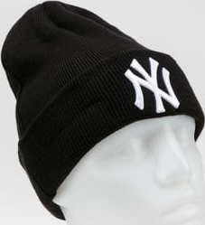 New Era MLB Essential Cuff Knit Beanie NY černý / bílý