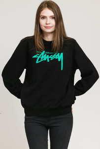 Stüssy Stock Crew černá