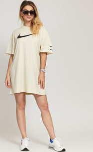 Nike W NSW Swoosh Dress světle béžové
