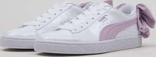 Puma Basket Bow SB Wn's puma white - winsome orchid