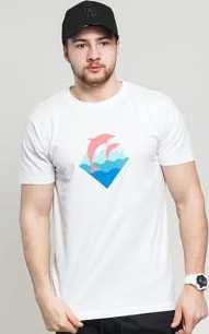 Pink Dolphin PD Pink Dolphin Logo Tee bílé