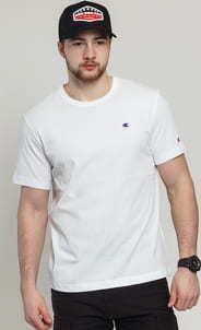 Champion Script Logo Back Crew Neck bílé