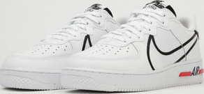 Nike Air Force 1 React white / black - university red