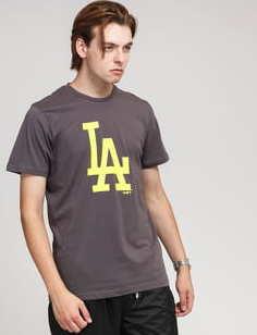 New Era MLB Seasonal Team Logo Tee LA tmavě šedé