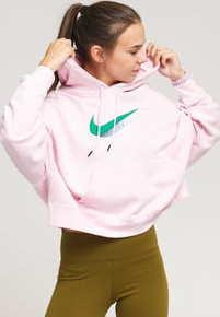 Nike W NSW Icon Clash Fleece Hoodie světle růžová