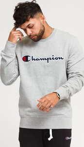 Champion Script Logo Crewneck melange šedá