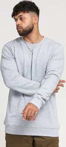 Urban Classics Organic Basic Crew melange šedá