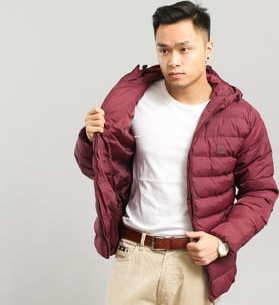 Urban Classics Basic Bubble Jacket vínová