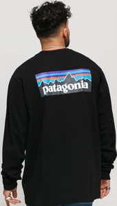 Patagonia M's LS P6 Logo Responsibili Tee černé