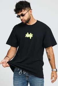 HUF Landmark Logo Tee černé