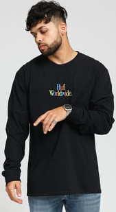 HUF Woz Embroidery LS Tee černé