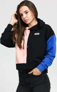 Fila W Bayou Blocked Hoody černá / růžová