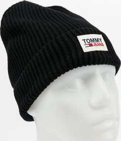 TOMMY JEANS Patch Beanie černý