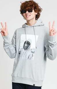 Chi Modu Snoop Dogg Hoodie melange šedá