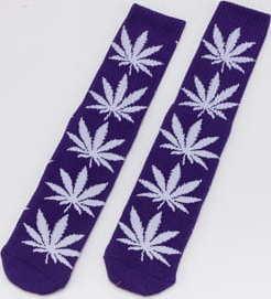 HUF Plantlife Crew Sock fialové / bílé