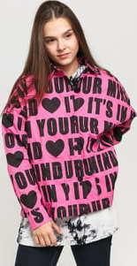 LAZY OAF It's In Your Mind Shirt růžová / černá