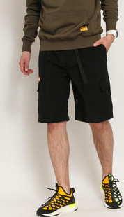 CATERPILLAR CAT Stripes Cargo Short černé