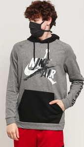 Jordan M J Jumpman Classics Lightweight Fleece PO melange šedá / černá