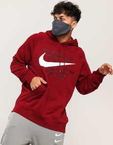 Nike M NSW Swoosh Hoodie PO FT vínová