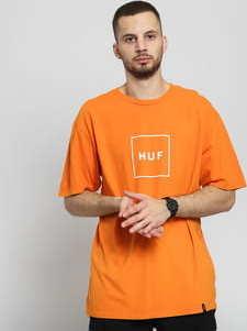 HUF Essentials Box Logo Tee oranžové