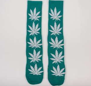 HUF Plantlife Socks tmavě tyrkysové / bílé